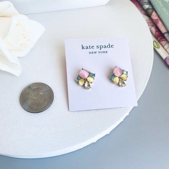 Kate Spade Gold Tone Crystals Stud Earrings - Picture 2 of 8